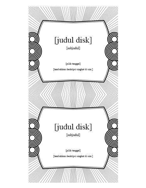 Label Sisipan CD (cocok untuk Avery 5693) Label Sisipan CD (cocok untuk Avery 5693)
