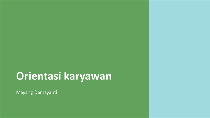 Presentasi orientasi karyawan Presentasi orientasi karyawan