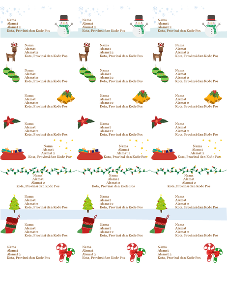 Label tanda hadiah (Desain Semangat Natal, 30 per halaman, dapat dicetak pada kertas Avery 5160) Label tanda hadiah (Desain Semangat Natal, 30 per halaman, dapat dicetak pada kertas Avery 5160)