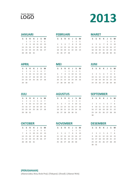 Kalender sekilas 2013 (format S-M) Kalender sekilas 2013 (format S-M)
