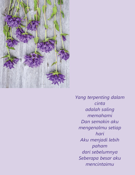 Kartu Hari Valentine dengan puisi (empat lipatan) Kartu Hari Valentine dengan puisi (empat lipatan)