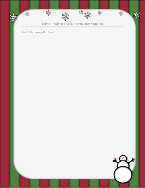 Kertas surat hari raya (dengan manusia salju) Kertas surat hari raya (dengan manusia salju)