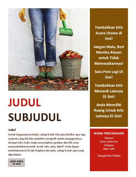 Selebaran acara musiman (musim gugur) Selebaran acara musiman (musim gugur)