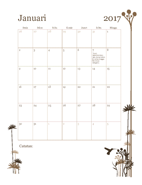 Kalender foto 2017 (Sen-Min) Kalender foto 2017 (Sen-Min)
