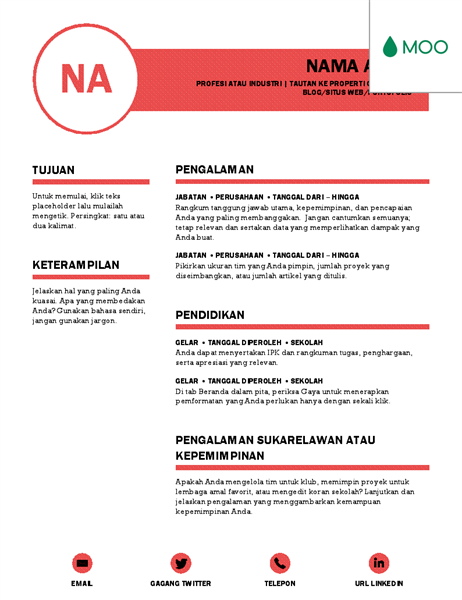 Resume yang rapi, didesain oleh MOO Resume yang rapi, didesain oleh MOO