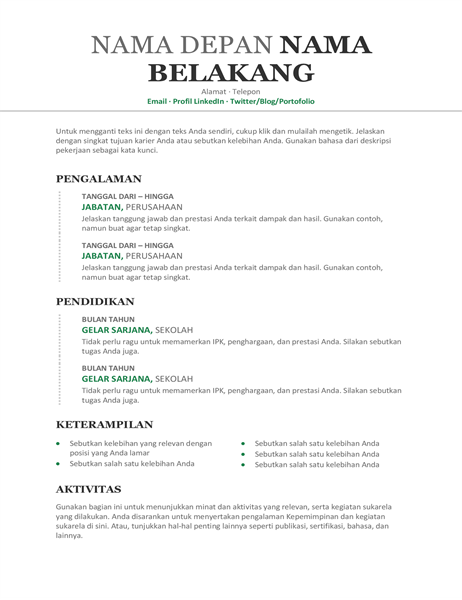 Resume dan Surat Pengantar - Office.com