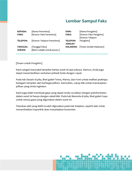 Sampul faks teknologi minimalis Sampul faks teknologi minimalis