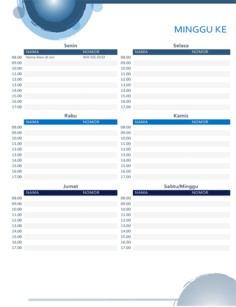 Calendrier des rendez-vous Sphères bleues Calendrier des rendez-vous Sphères bleues