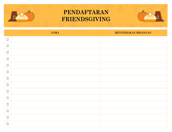 Pendaftaran Friendsgiving Pendaftaran Friendsgiving