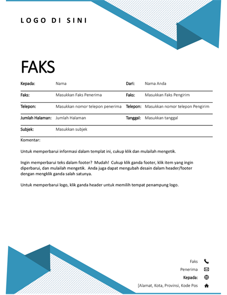 Sampul faks bergaris Sampul faks bergaris