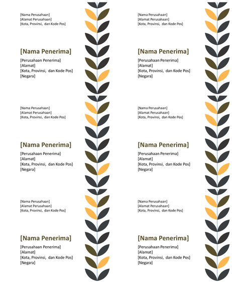 Label motif sulur (6 per halaman) Label motif sulur (6 per halaman)