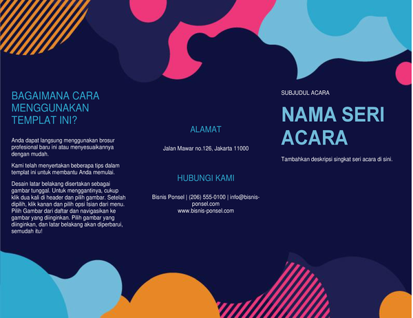 Brosur acara berbentuk cerah Brosur acara berbentuk cerah