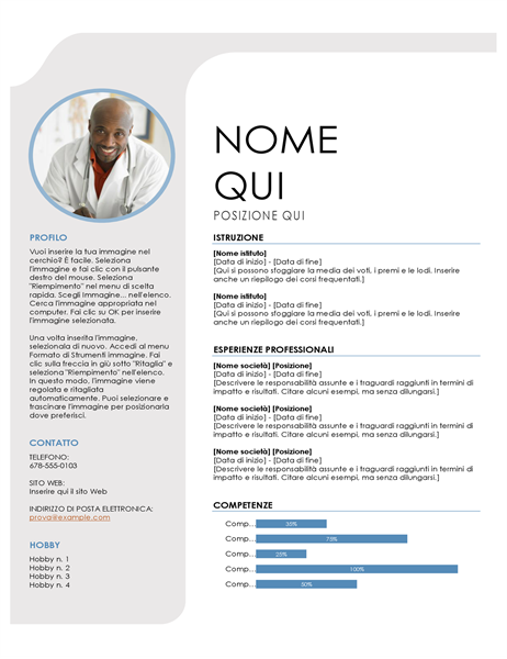 Curriculum grigio blu Curriculum grigio blu