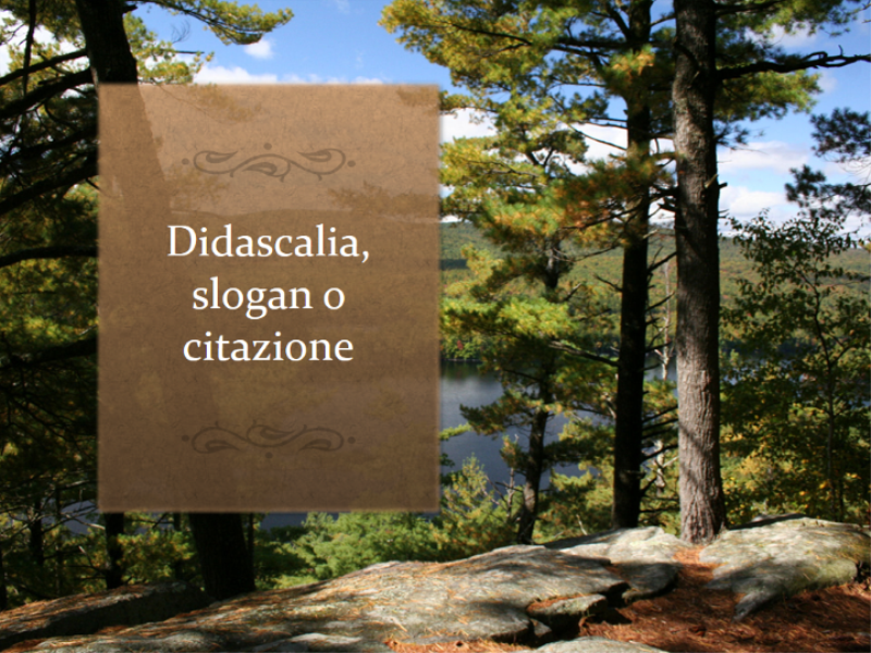 Immagine di sfondo con didascalia a trama Immagine di sfondo con didascalia a trama