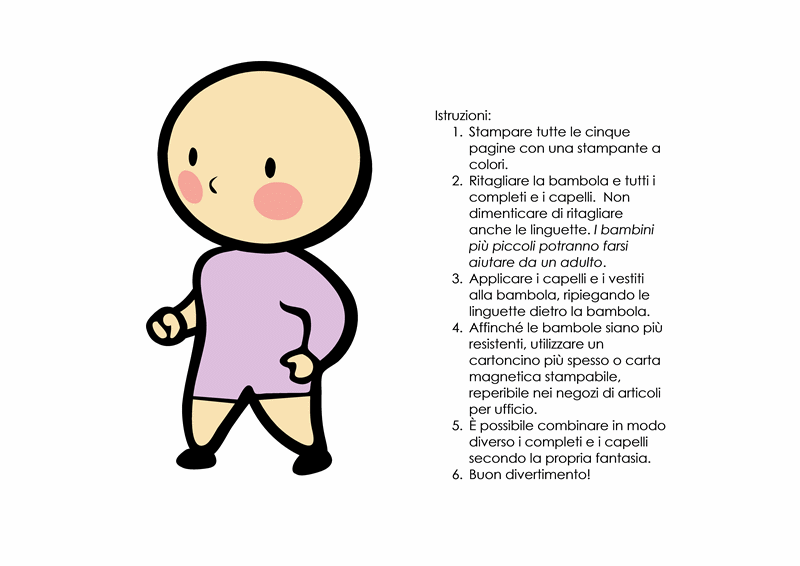 Bambole di carta (bambina, set 3) Bambole di carta (bambina, set 3)