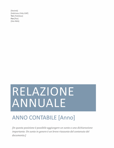 Relazione annuale Relazione annuale