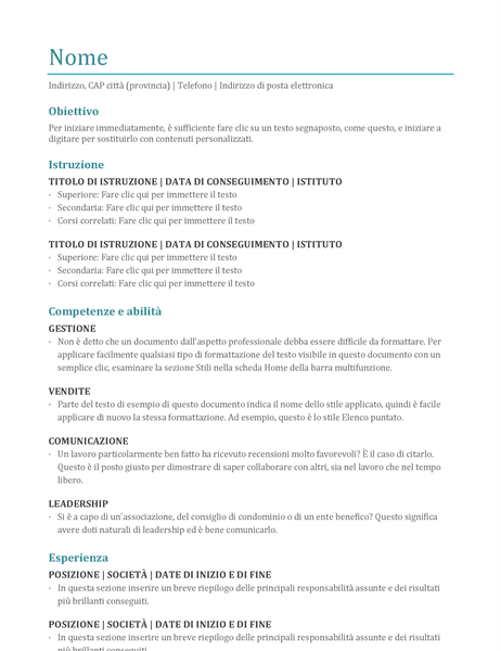 Curriculum (a colori) Curriculum (a colori)