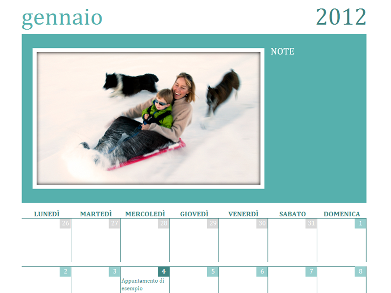 Calendario di foto di famiglia (lun) Calendario di foto di famiglia (lun)
