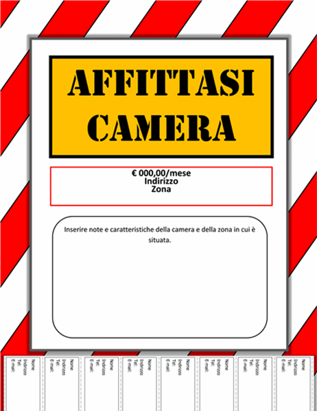 SCARICA CARTELLO AFFITTASI DA