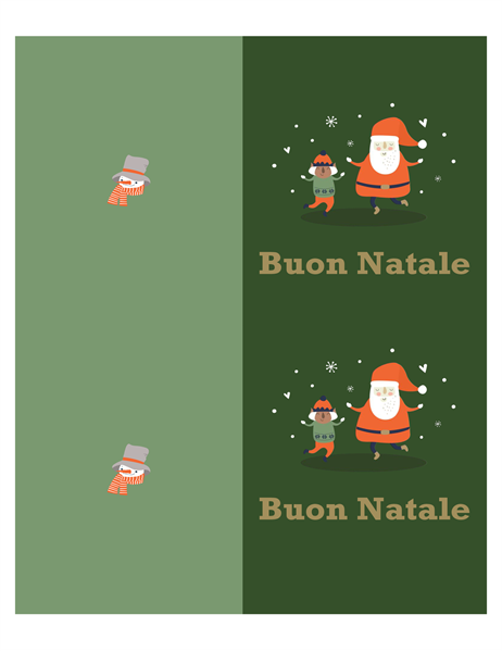 Biglietti d'auguri natalizi (schema Spirito del Natale, 2 per pagina, per carta Avery) Biglietti d'auguri natalizi (schema Spirito del Natale, 2 per pagina, per carta Avery)