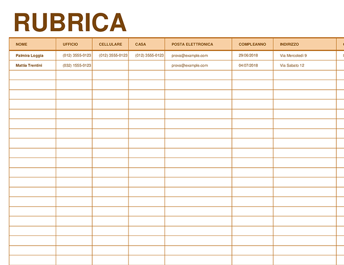 SCARICA RUBRICA TELEFONICA TABLET