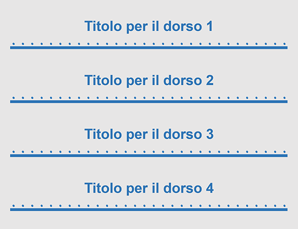 Inserti per dorso da 2" (4 per pagina) Inserti per dorso da 2" (4 per pagina)