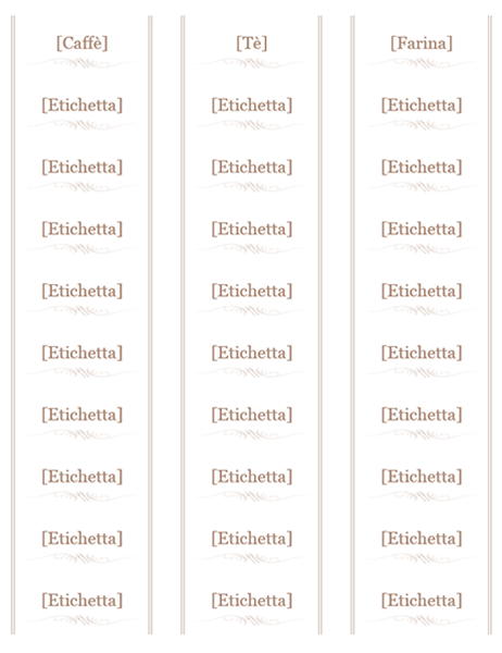 Etichette per barattoli (schema Utensili, 30 per pagina, compatibile con Avery 5160) Etichette per barattoli (schema Utensili, 30 per pagina, compatibile con Avery 5160)