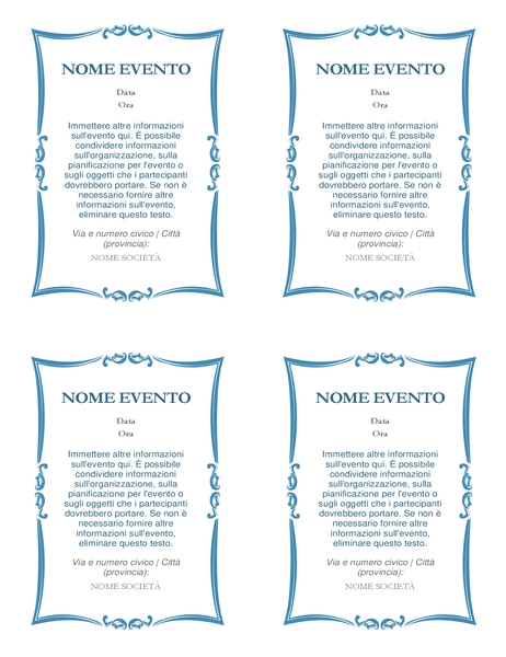 Inviti a eventi (4 per pagina) Inviti a eventi (4 per pagina)
