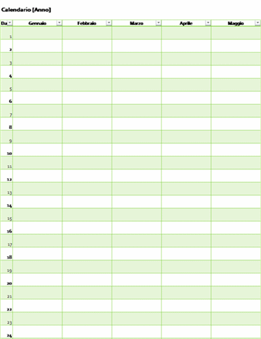 scarica calendario mensile 2018 excel da