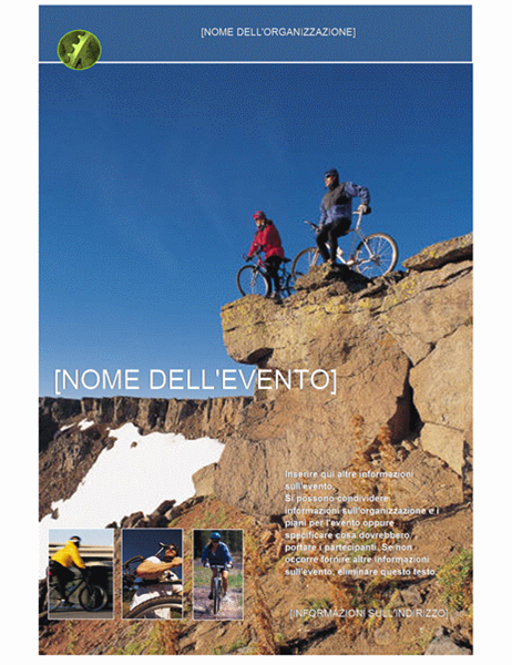 Volantino per evento sportivo all'aria aperta Volantino per evento sportivo all'aria aperta