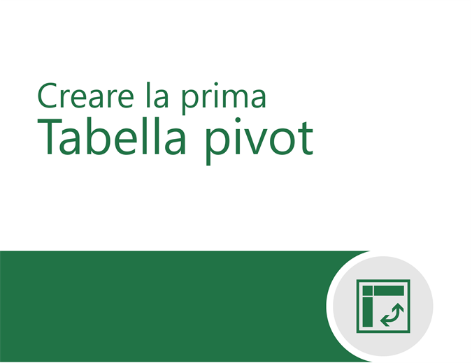 Esercitazione sulle tabelle pivot Esercitazione sulle tabelle pivot