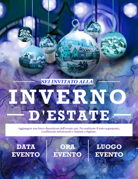 Volantino elegante per festa invernale Volantino elegante per festa invernale