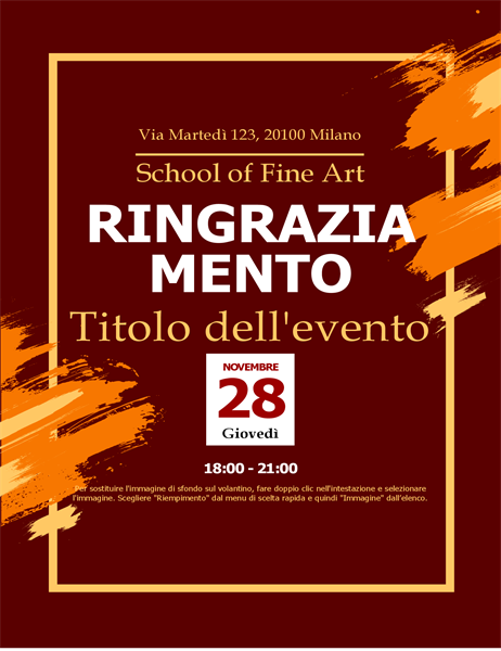 Moderno volantino del Giorno del Ringraziamento Moderno volantino del Giorno del Ringraziamento