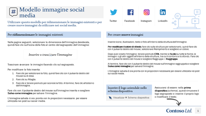 Modello immagini social media Modello immagini social media