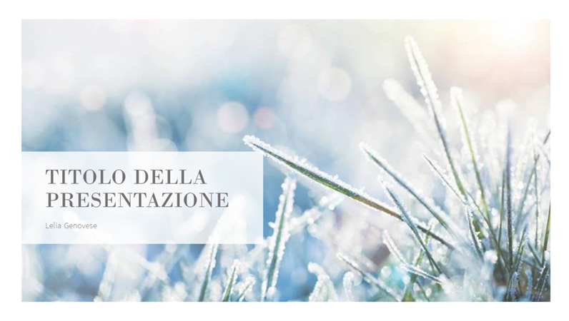 Presentazione con paesaggio di neve Presentazione con paesaggio di neve