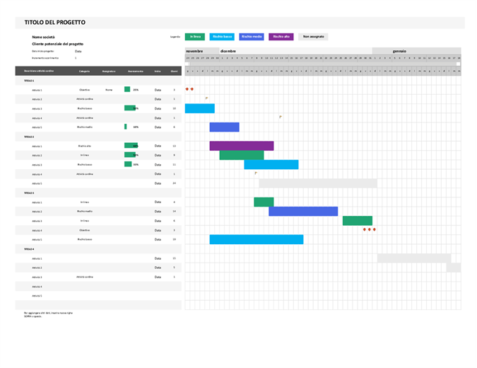 diagramma di gantt excel scarica