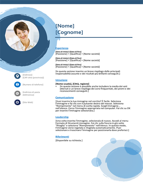 Curriculum sfere blu Curriculum sfere blu