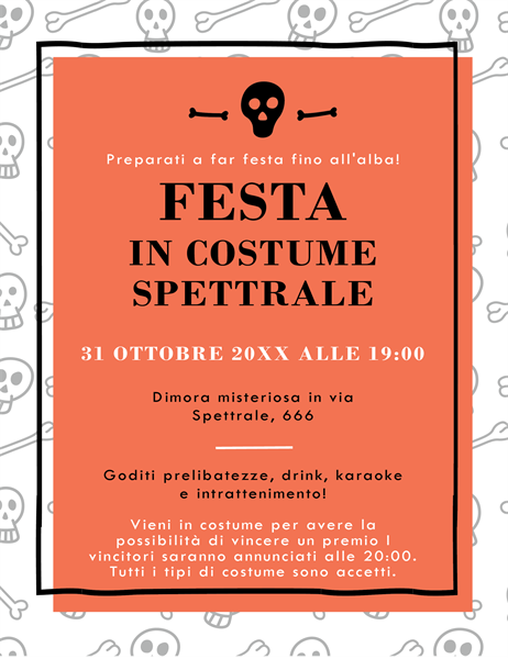 Volantino per la festa di Halloween Volantino per la festa di Halloween