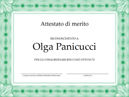 SCARICARE ATTESTATI DI MERITO DA