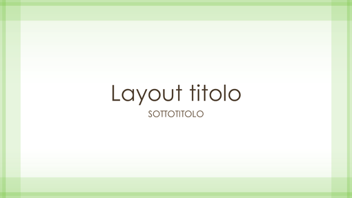Presentazione con bordo verde puro (widescreen) Presentazione con bordo verde puro (widescreen)