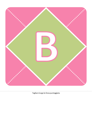 Striscione annuncio nascita bambina (rosa, viola, verde)