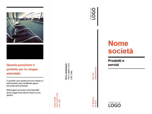 Brochure professionale pieghevole in tre parti (schema rosso e nero) Brochure professionale pieghevole in tre parti (schema rosso e nero)
