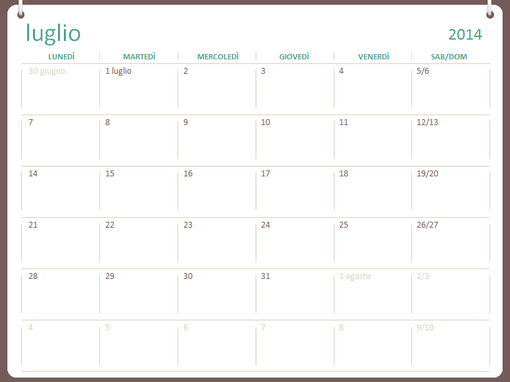 Calendario accademico 2014-2015 (luglio-giugno) Calendario accademico 2014-2015 (luglio-giugno)