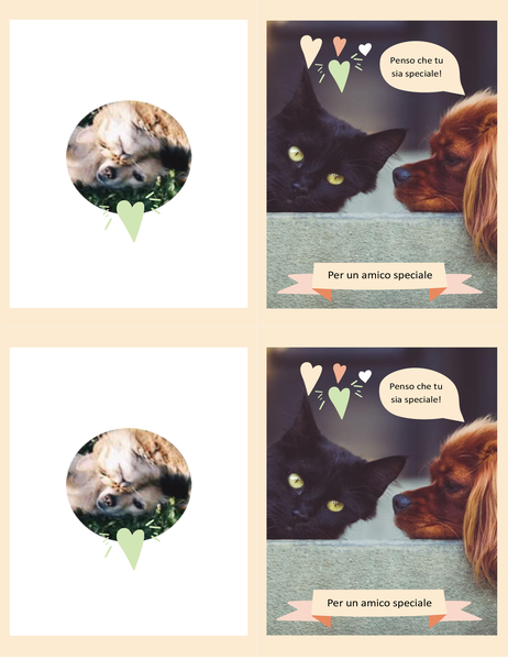 Tarjeta de gatitos y perritos para cualquier día Tarjeta de gatitos y perritos para cualquier día
