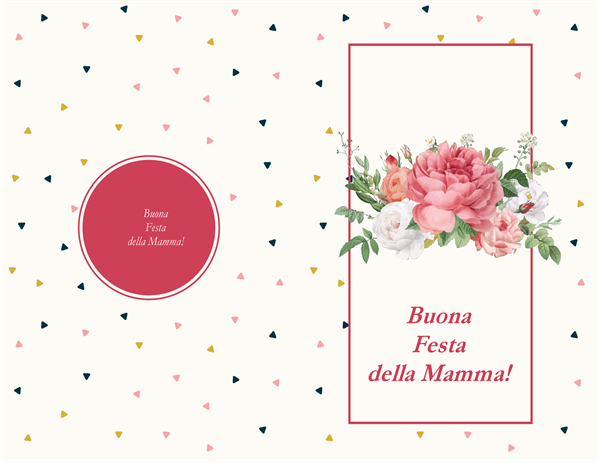 Biglietto per la festa della mamma Rose retrò Biglietto per la festa della mamma Rose retrò