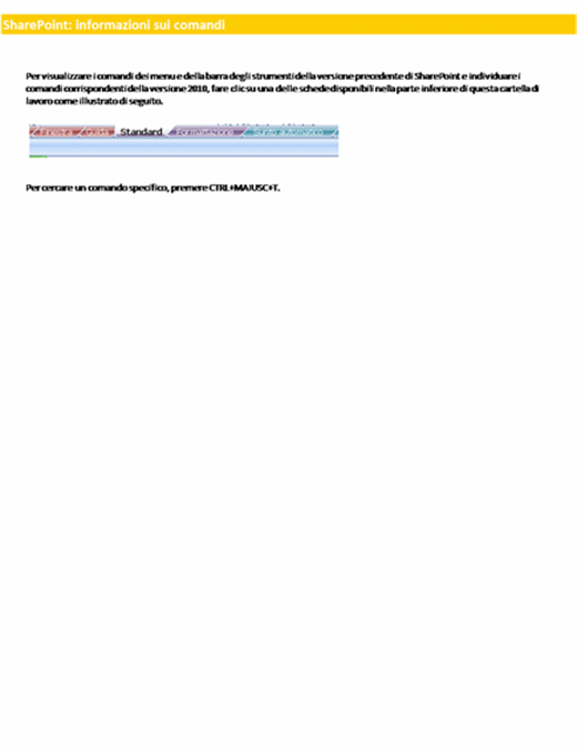 Cartella di lavoro di riferimento per la barra multifunzione di SharePoint Server