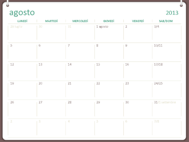 Calendari accademici 2013-2014 (agosto) Calendari accademici 2013-2014 (agosto)