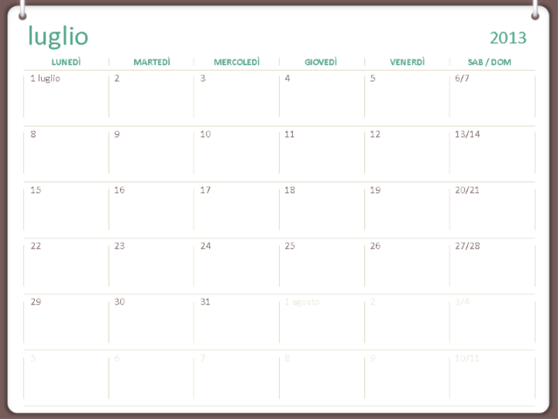 Calendario accademico 2013-2014 (luglio) Calendario accademico 2013-2014 (luglio)