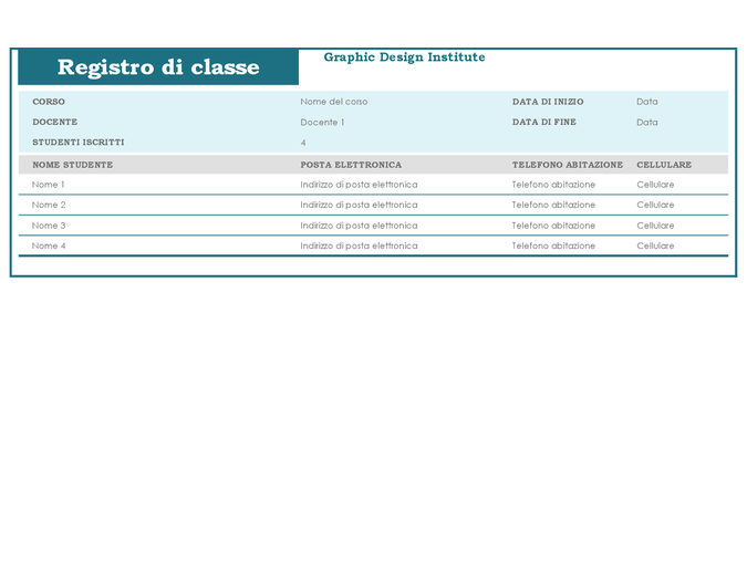 REGISTRO SCOLASTICO CARTACEO DA SCARICA