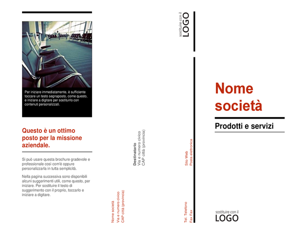 Brochure a tre ante (Rosso e nero) Brochure a tre ante (Rosso e nero)